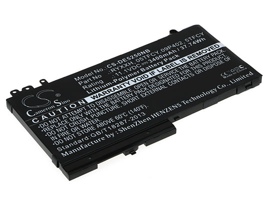 11.1V 3400mAh/37.74Wh Li-Polymer Notebook/Laptop Battery for DELL