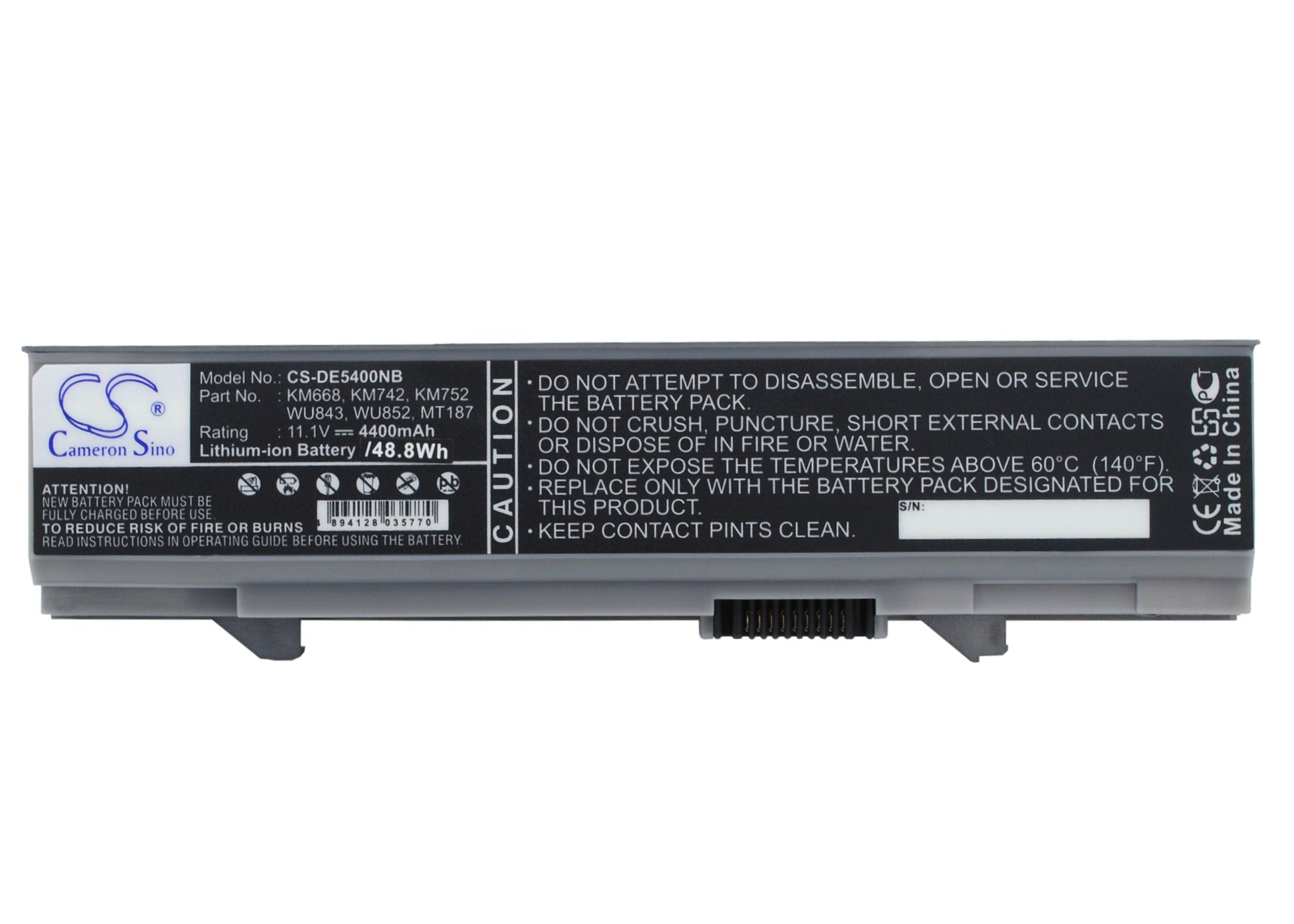 11.1V 4400mAh/48.84Wh Li-ion Notebook/Laptop Battery for DELL