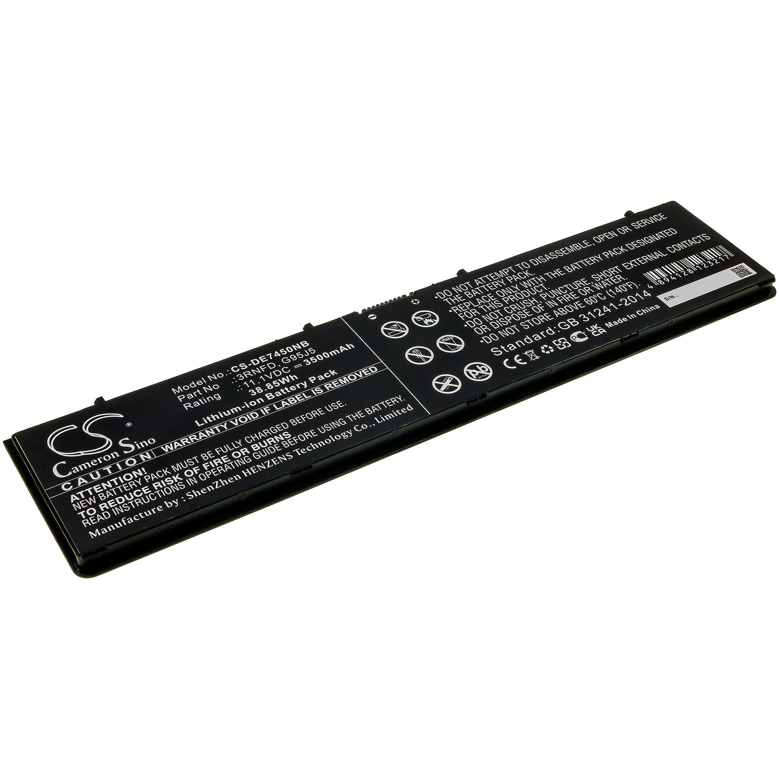 11.1V 3500mAh/38.85Wh Li-ion Notebook/Laptop Battery for DELL