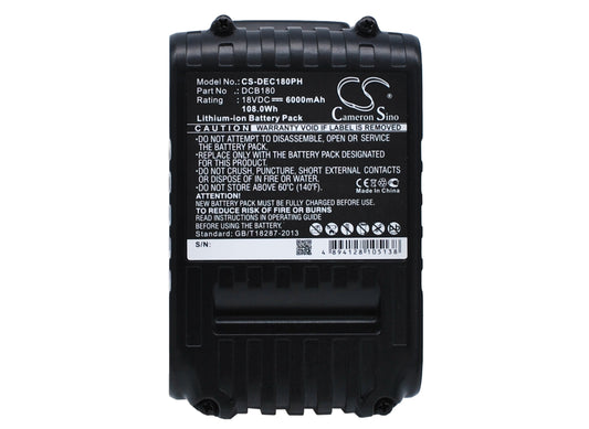 18V 6000mAh/108.00Wh Li-ion Power Tools Battery for Dewalt
