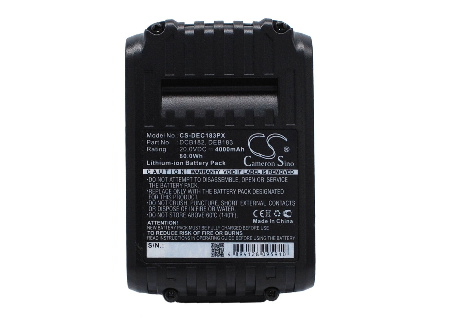 20V 4000mAh/80.0Wh Li-ion Power Tools Battery for Dewalt