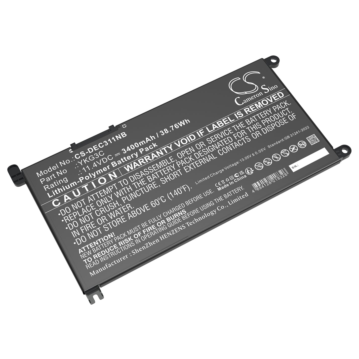 CS-DEC311NB Replacement Battery – Compatible with Chromebook 3110, Chromebook 3110 2-in-1