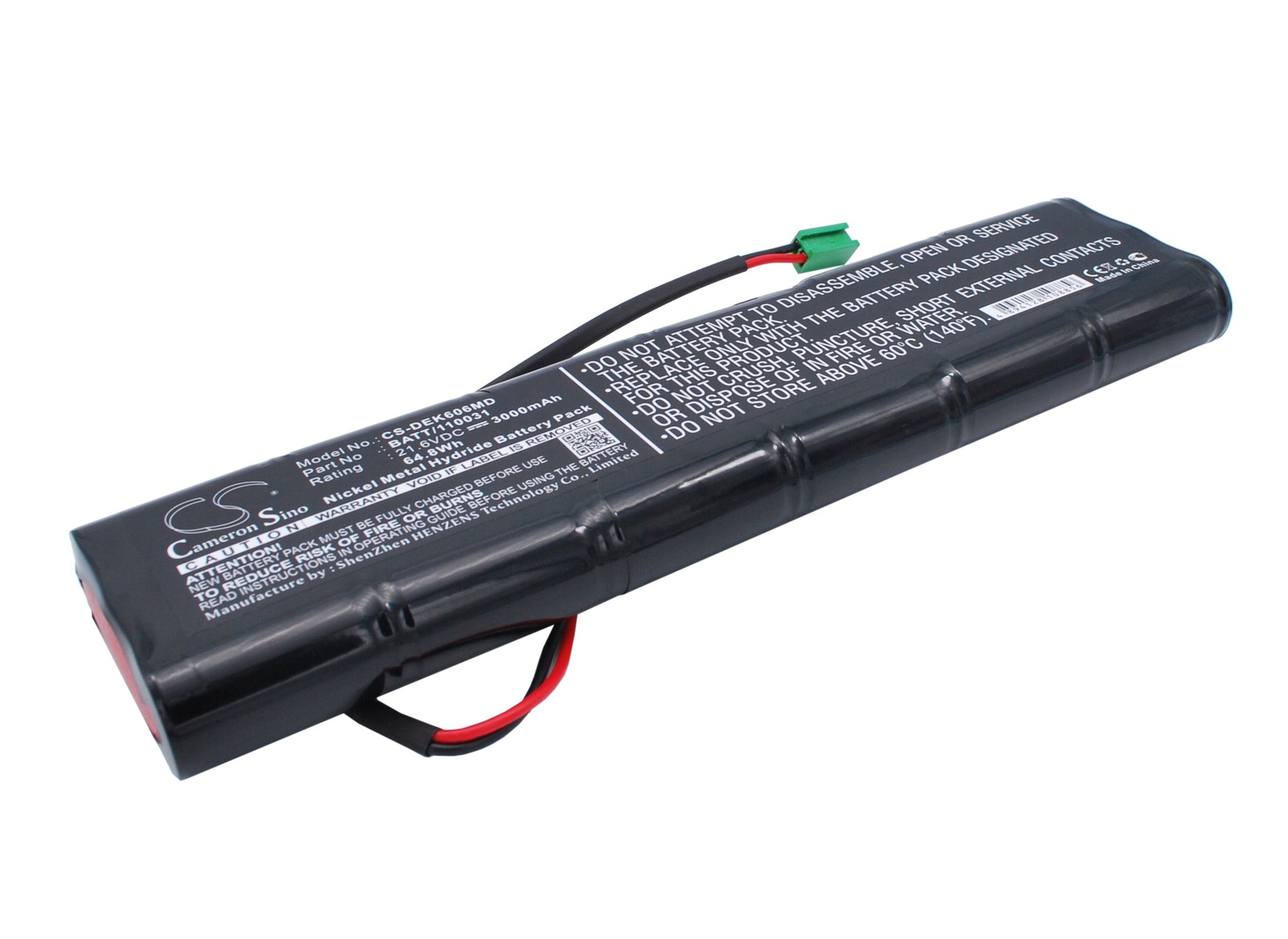 21.6V 3000mAh/64.80Wh Ni-MH Medical Battery for Dimeq