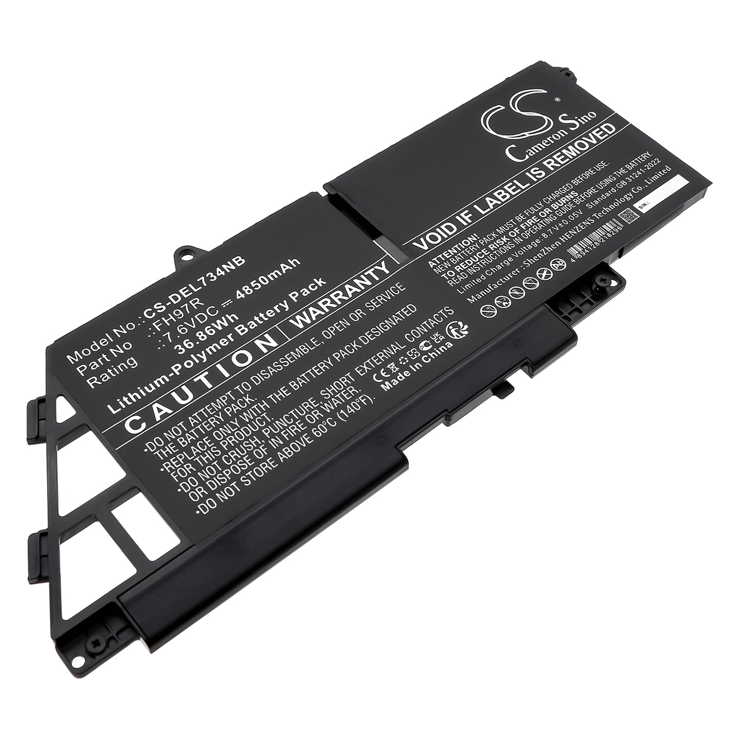 CS-DEL734NB Replacement Battery – Compatible with Latitude 7340, Latitude 7340 2-in-1, Latitude 7350, Latitude 7440, Latitude 7440 2-in-1, Latitude 7450, Latitude 7640, Latitude 7640 2-in-1, Latitude 7650