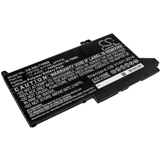 CS-DEL738NB Replacement Battery – Compatible with Latitude 12 5300, Latitude 12 7280, Latitude 12 7300, Latitude 12 7380, Latitude 12 7400, Latitude 12 7480, N001L7280-D1306CN, N001L7280-D2506CN, N009L7280-D1526CN, N013L7280-D1606CN, N015L7280-D1616CN, N018L7280-D1626CN, N022L7280-D1706CN