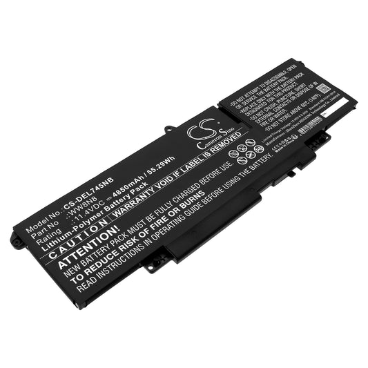 CS-DEL745NB Replacement Battery – Compatible with Latitude 7340, Latitude 7340 2-in-1, Latitude 7440, Latitude 7440 2-in-1, Latitude 7450, Latitude 7640, Latitude 7640 2-in-1, P126F, P175G, P175G001, P176G, P176G001