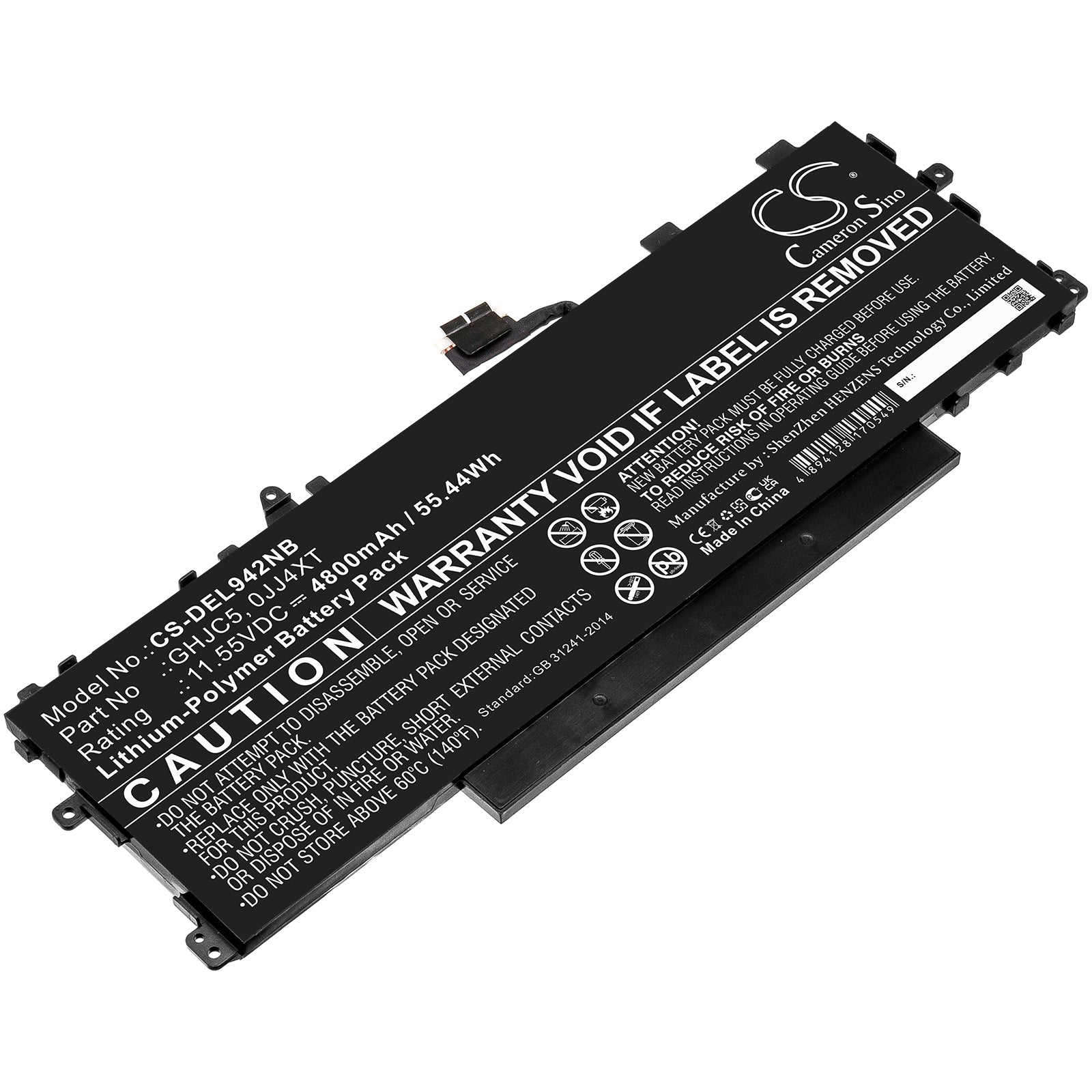 CS-DEL942NB Replacement Battery – Compatible with Latitude 9420 2-in-1