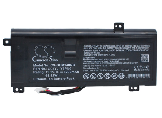 11.1V 6200mAh/68.82Wh Li-ion Notebook/Laptop Battery for DELL