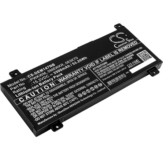 15.2V 3500mAh/53.20Wh Li-ion Notebook/Laptop Battery for DELL