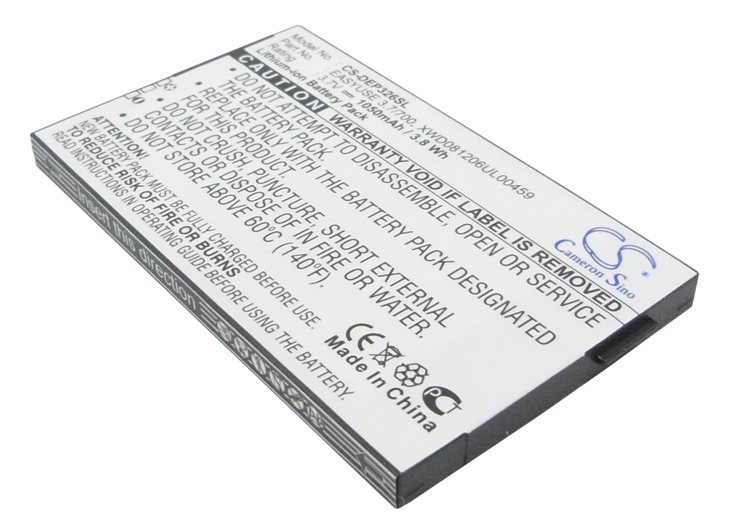 3.7V 1050mAh/3.8Wh Li-ion Mobile/SmartPhone Battery for Doro