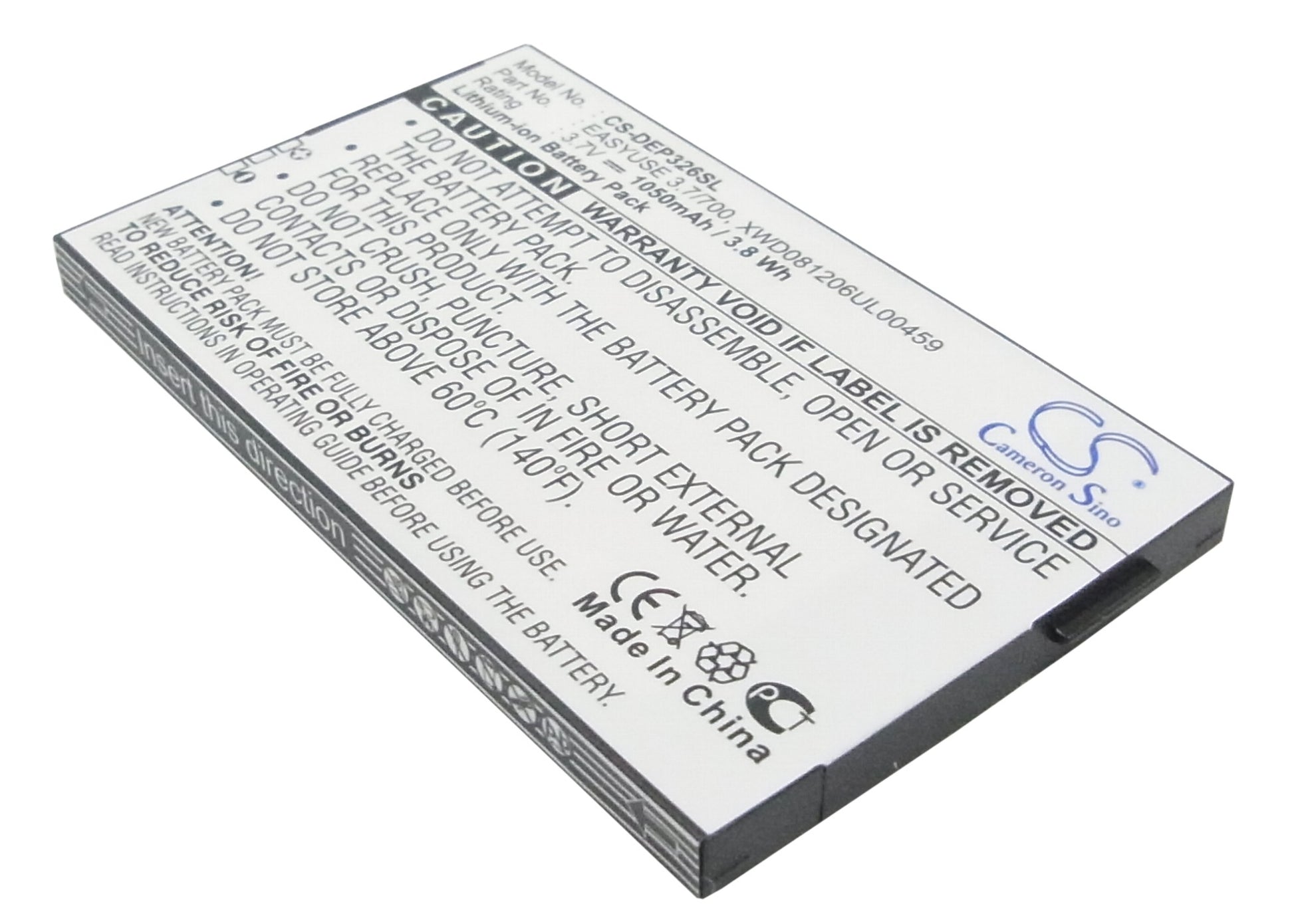 3.7V 1050mAh/3.8Wh Li-ion Mobile/SmartPhone Battery for Doro