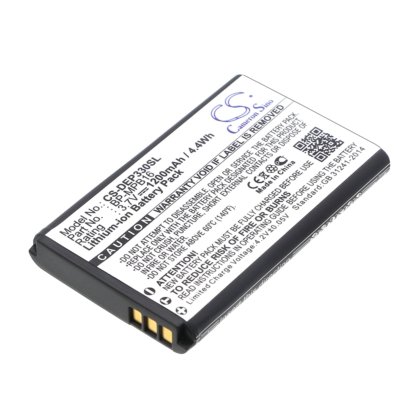 3.7V 1200mAh/4.44Wh Li-ion Mobile/SmartPhone Battery for AEG