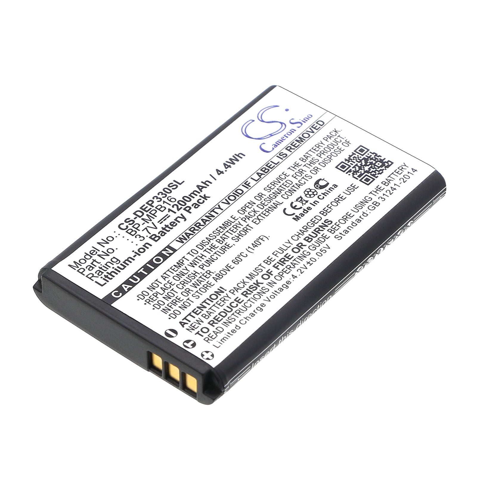 3.7V 1200mAh/4.44Wh Li-ion Mobile/SmartPhone Battery for AEG