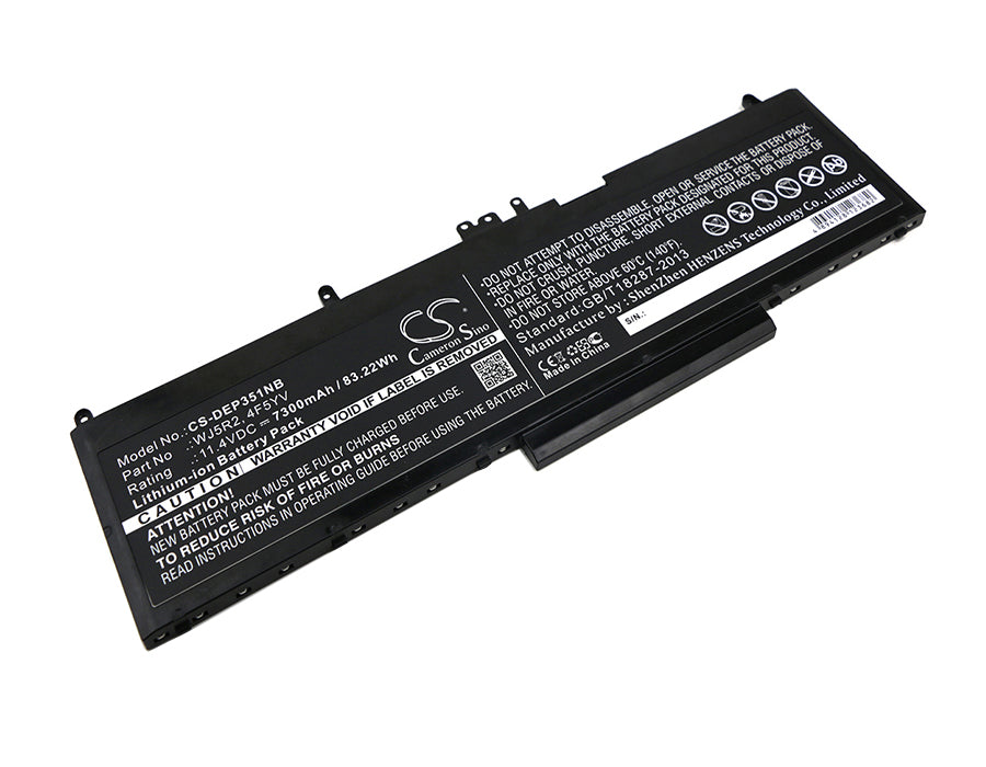 11.4V 7300mAh/83.22Wh Li-ion Notebook/Laptop Battery for DELL