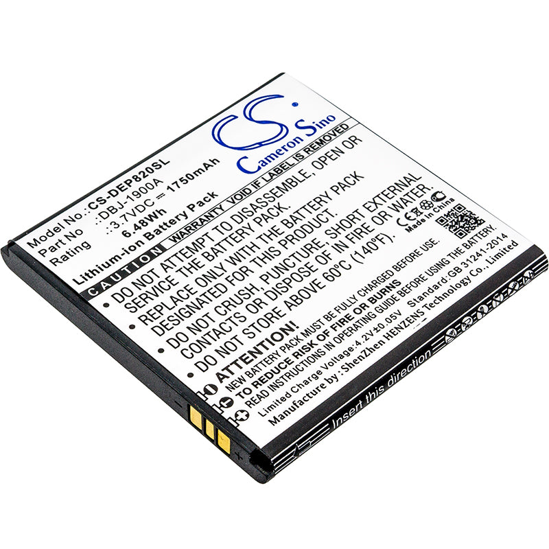 3.7V 1750mAh/6.48Wh Li-ion Mobile/SmartPhone Battery for Doro