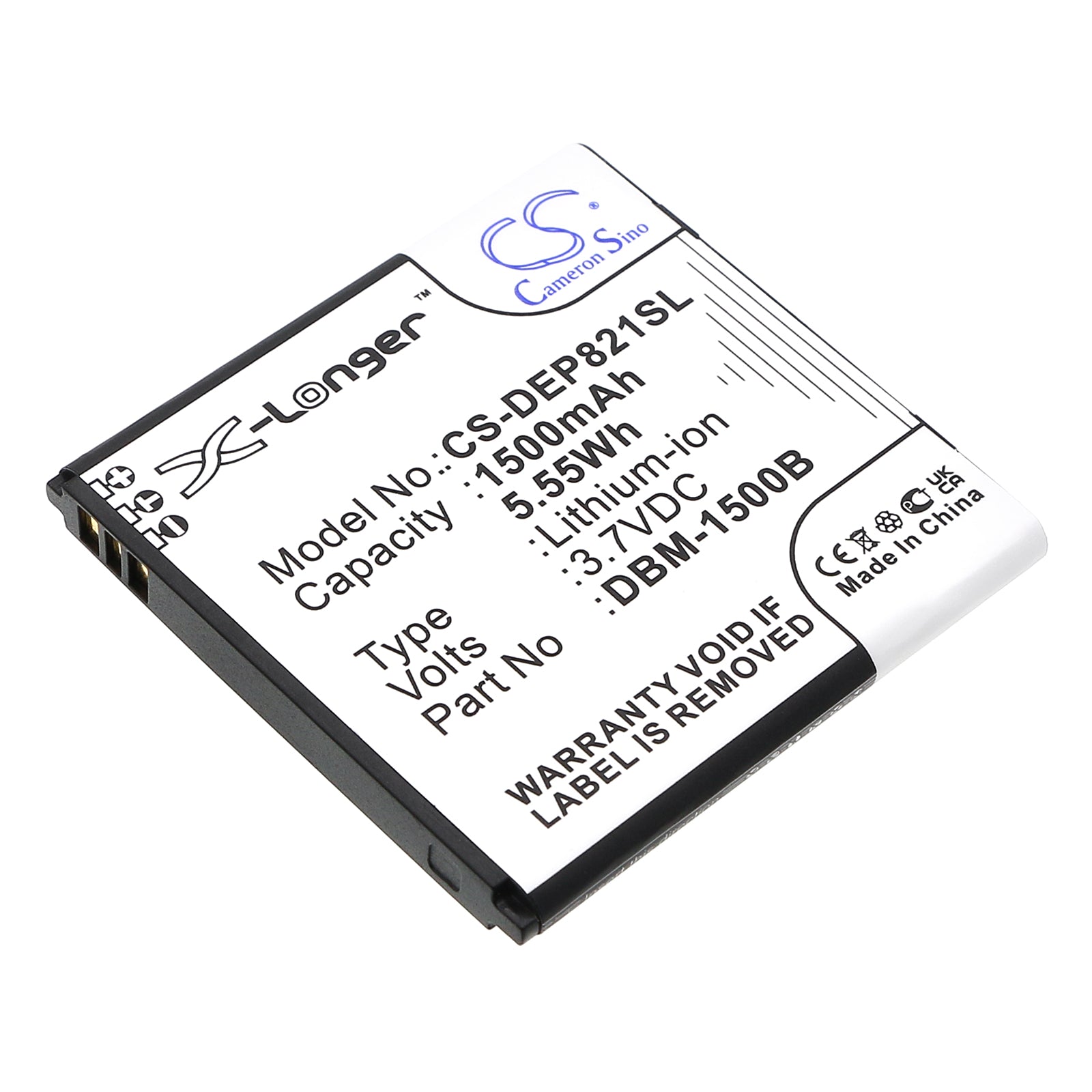 3.7V 1500mAh/5.55Wh Li-ion Mobile/SmartPhone Battery for Doro