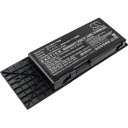 10.8V 6600mAh/71.28Wh Li-ion Notebook/Laptop Battery for DELL