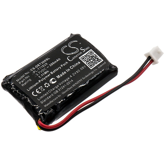 3.7V 300mAh/1.11Wh Li-Polymer Dog Collar Battery for Educator