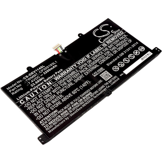 7.4V 3200mAh/23.68Wh Li-Polymer Tablet Battery for DELL