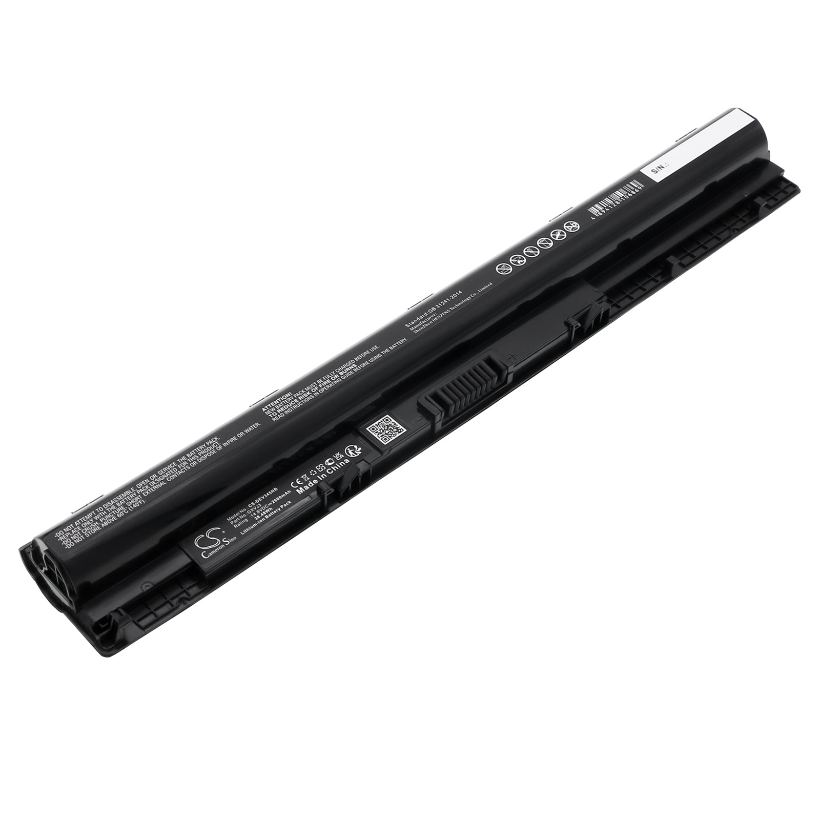 14.8V 2600mAh/38.48Wh Li-ion Notebook/Laptop Battery for DELL