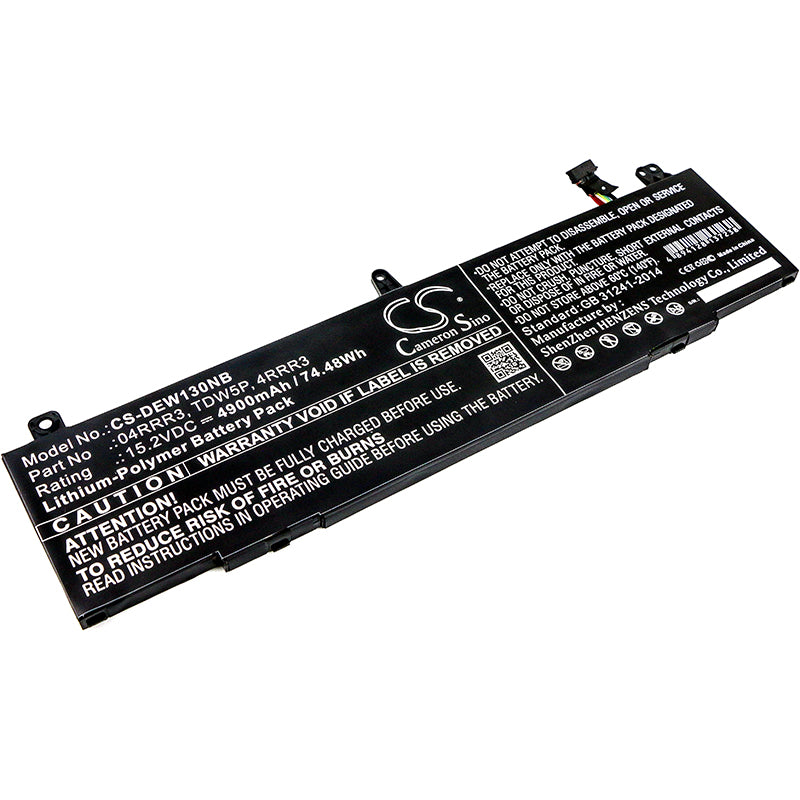15.2V 4900mAh/74.48Wh Li-Polymer Notebook/Laptop Battery for DELL