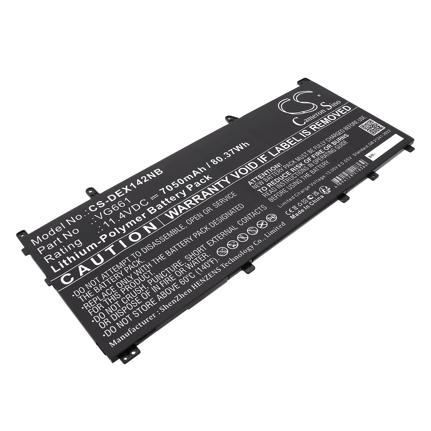 CS-DEX142NB Replacement Battery – Compatible with Alienware X14 R1, Alienware X14 R2