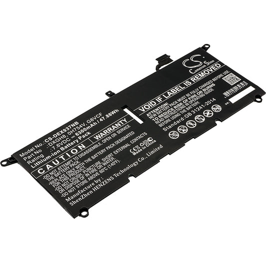 7.6V 6300mAh/47.88Wh Li-ion Notebook/Laptop Battery for DELL