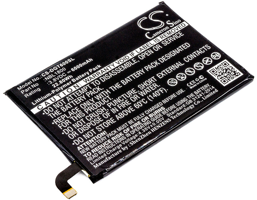 3.8V 6000mAh/22.80Wh Li-Polymer Mobile/SmartPhone Battery for Doogee