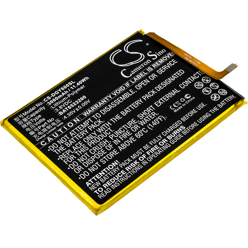 3.8V 3000mAh/11.40Wh Li-Polymer Mobile/SmartPhone Battery for Doogee