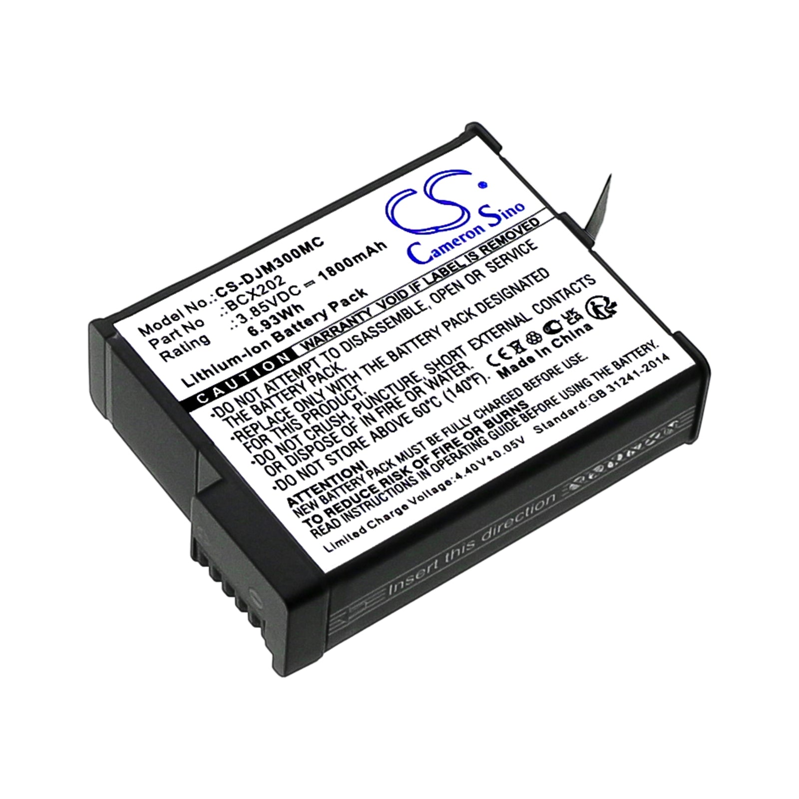 CS-DJM300MC Replacement Battery – Compatible with Osmo Action 3, Osmo Action 4, Osmo Action 5 Pro