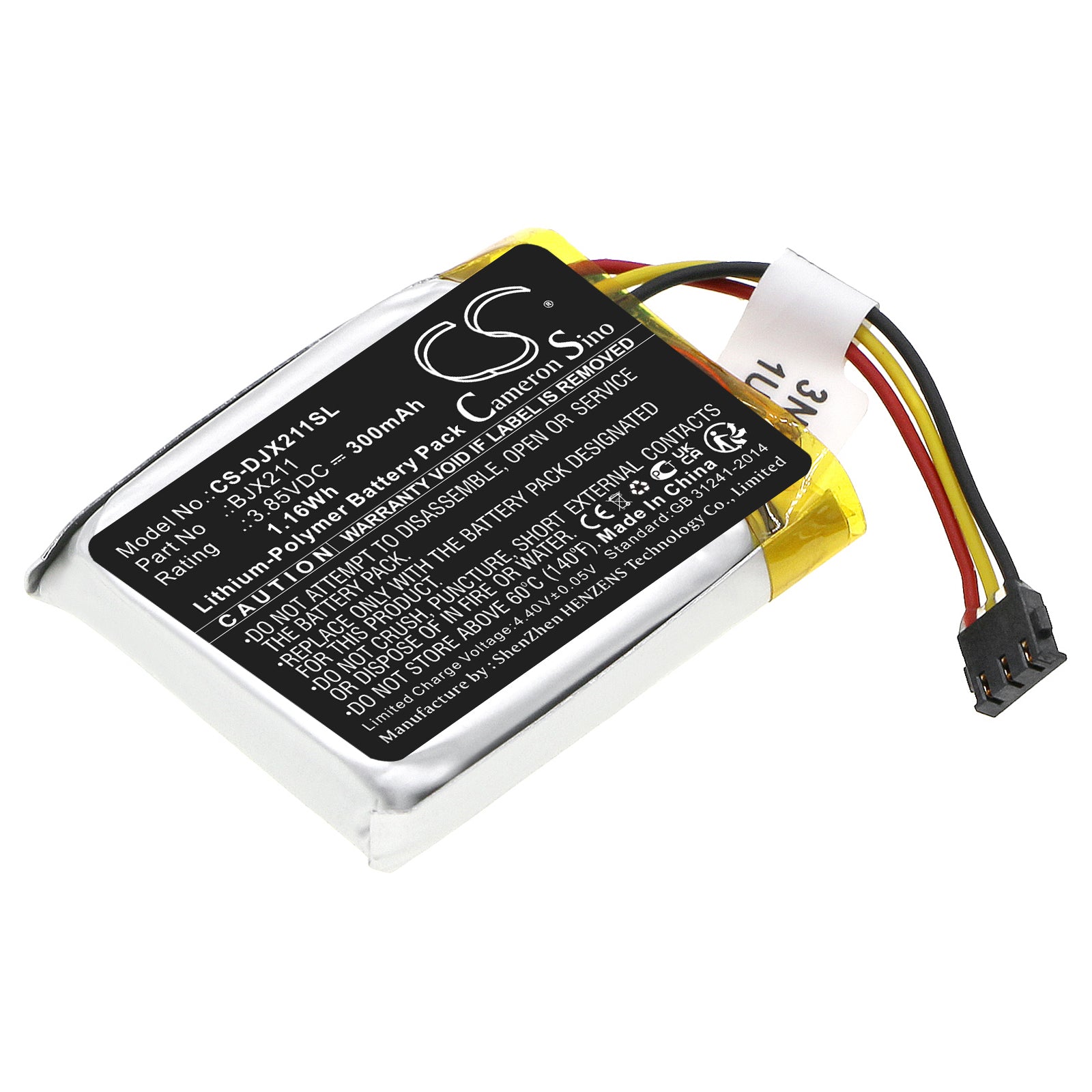CS-DJX211SL Replacement Battery – Compatible with MIC, Mic Wireless Microphone Transm