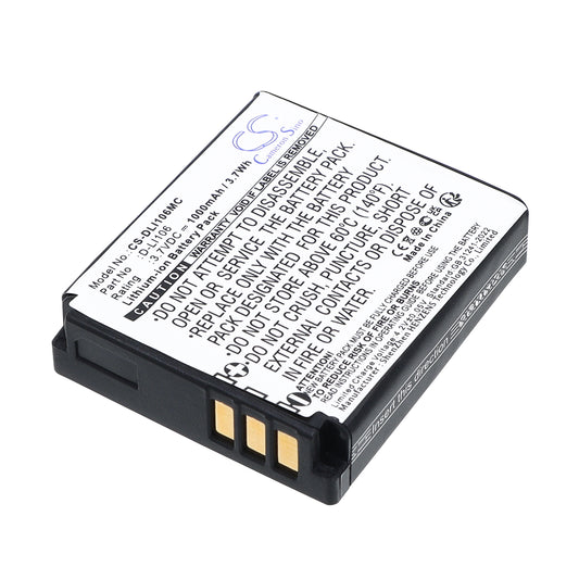 3.7V 1000mAh/3.7Wh Li-ion Camera Battery for PENTAX