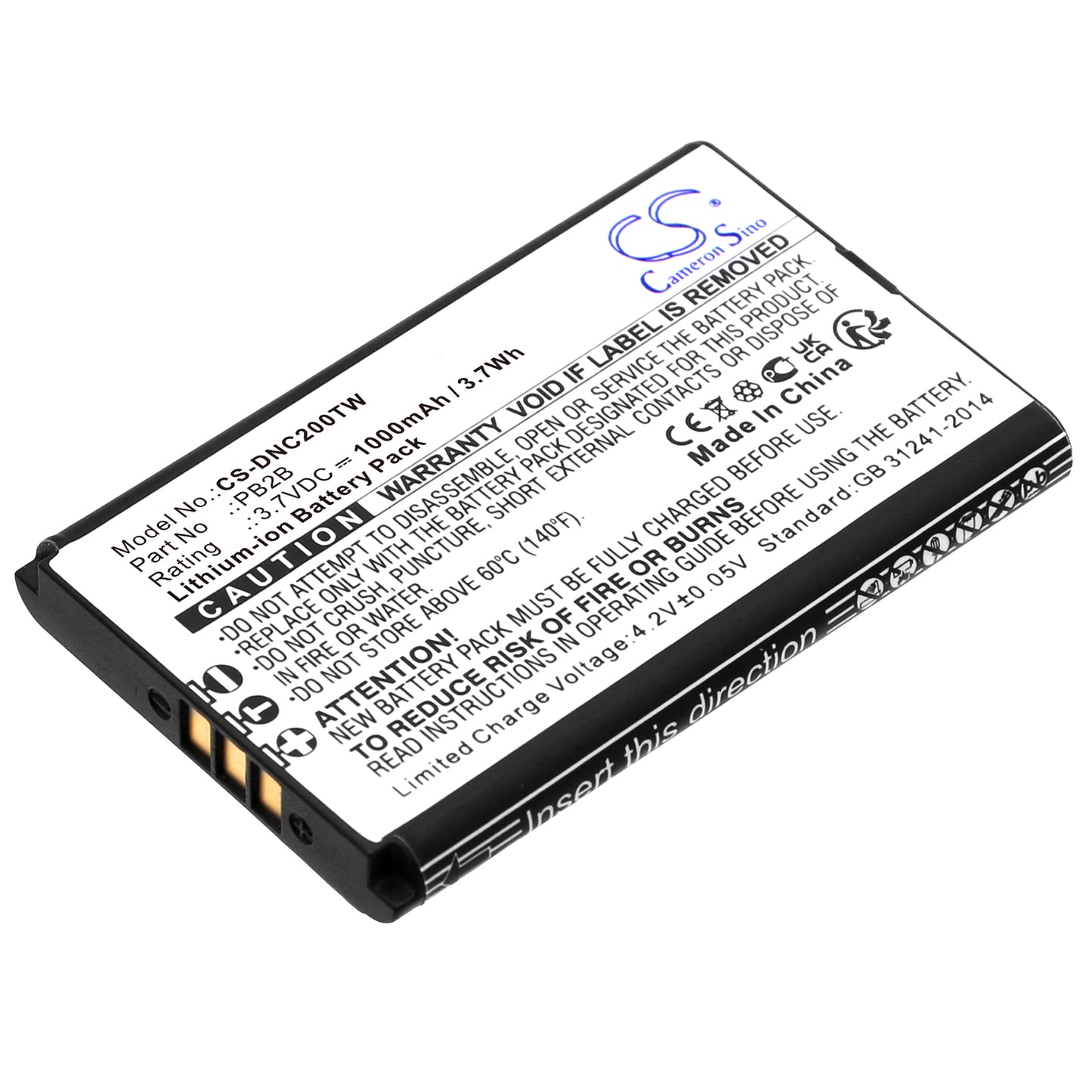 CS-DNC200TW Replacement Battery – Compatible with 2B