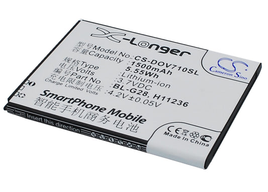 3.7V 1500mAh/5.55Wh Li-ion Mobile/SmartPhone Battery for DOOV