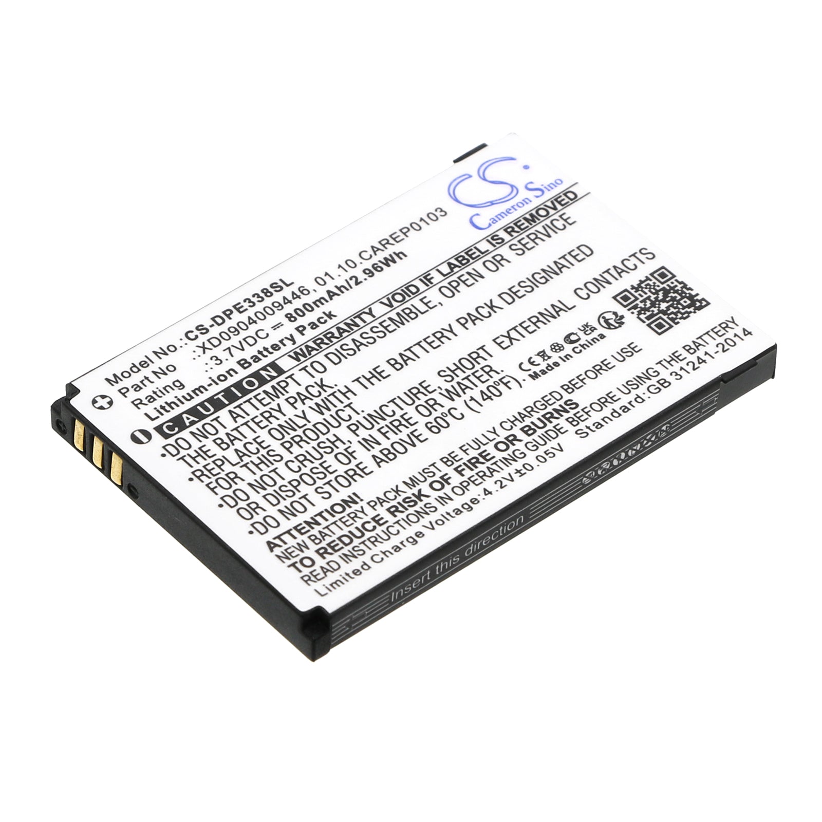 3.7V 800mAh/2.96Wh Li-ion Mobile/SmartPhone Battery for Doro