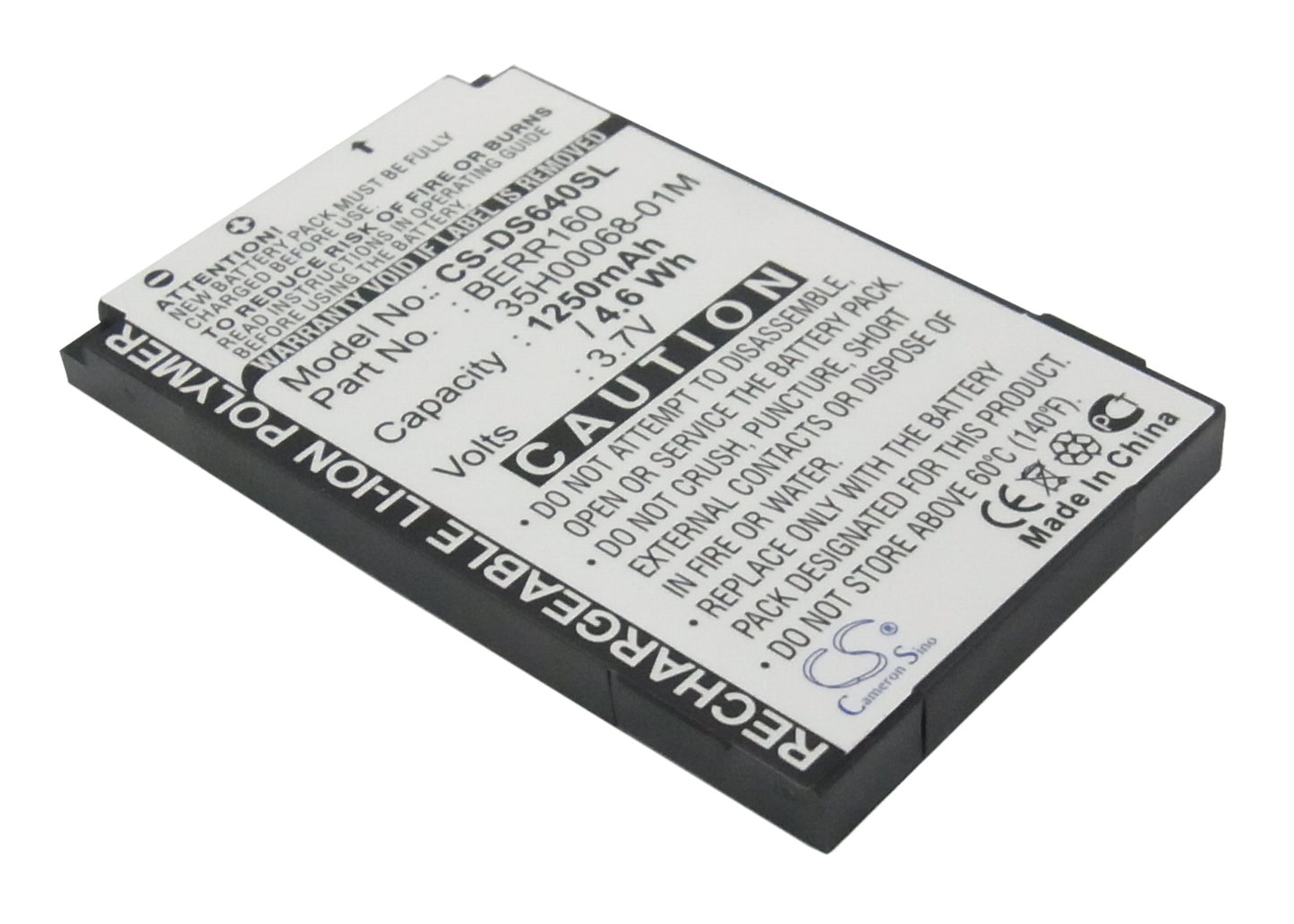 3.7V 1250mAh/4.63Wh Li-Polymer Mobile/SmartPhone Battery for HTC