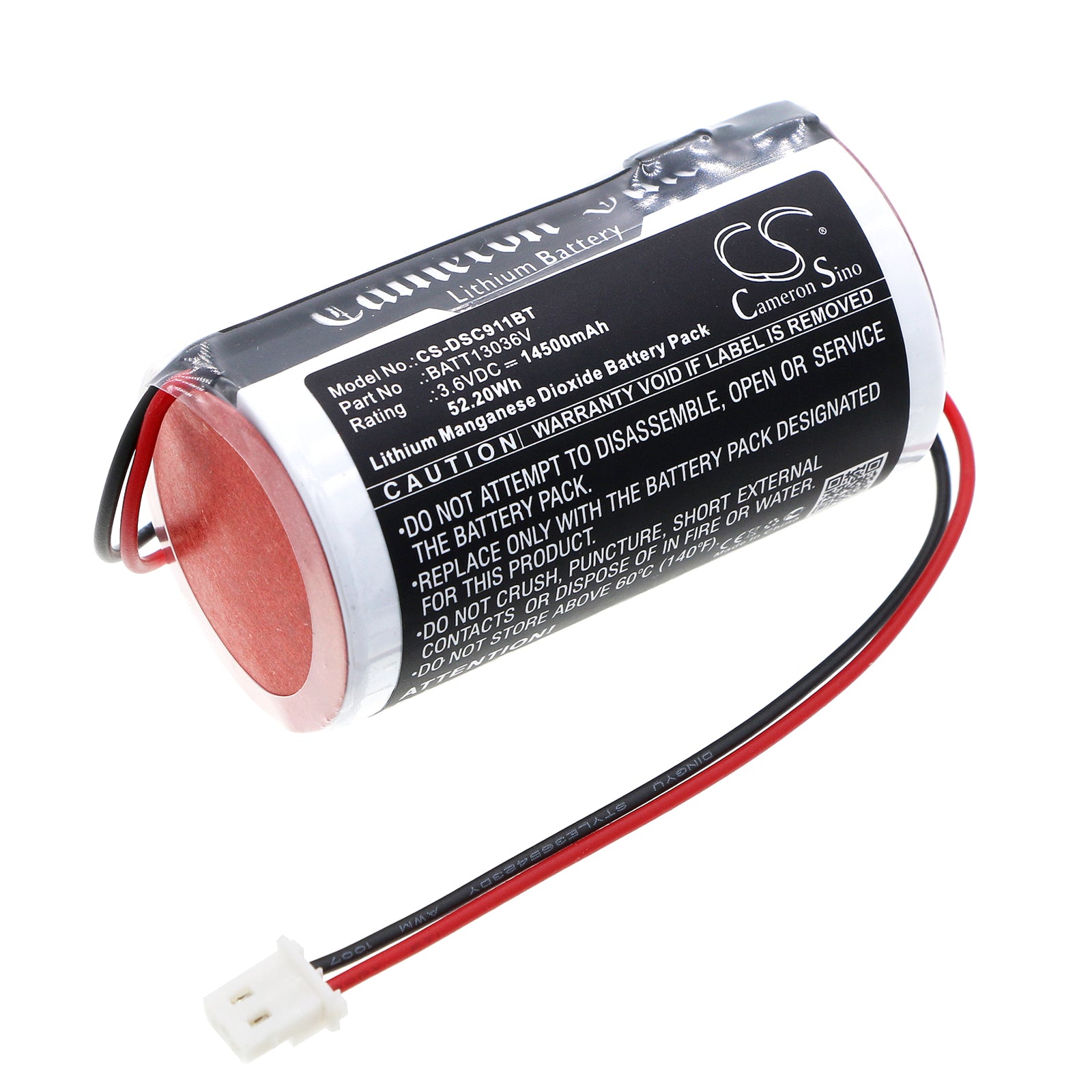 CS-DSC911BT Replacement Battery – Compatible with PGX901, PGX911, PowerG PG9911, PowerG PG9911 Siren, PowerG wireless PG9901 sirens, PowerG wireless PG9911 sirens