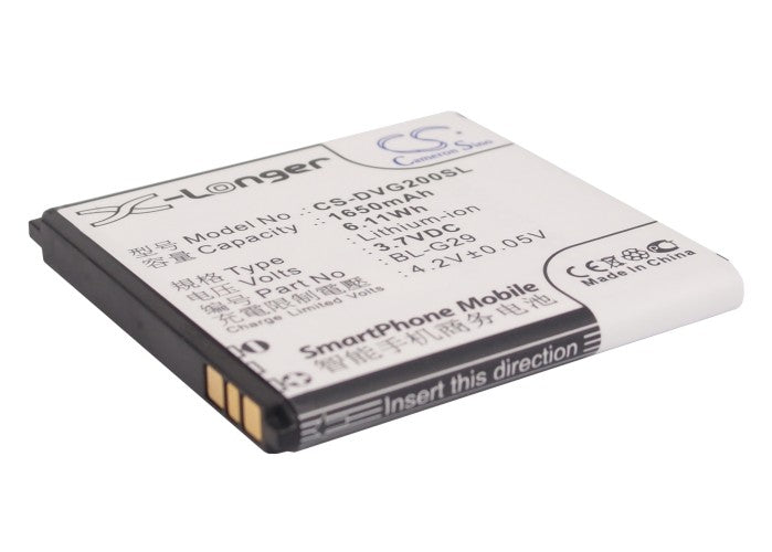 3.7V 1650mAh/6.11Wh Li-ion Mobile/SmartPhone Battery for DOOV