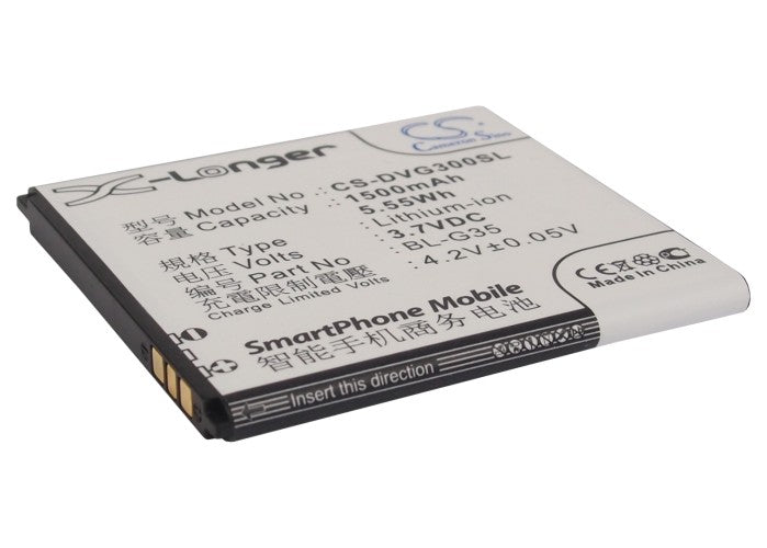 3.7V 1500mAh/5.55Wh Li-ion Mobile/SmartPhone Battery for DOOV