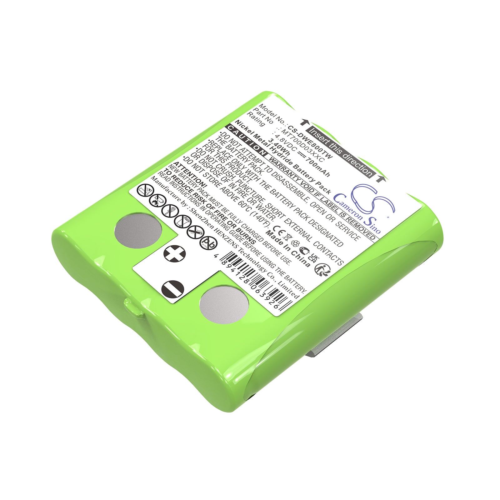 4.8V 700mAh/3.4Wh Ni-MH Two-Way Radio Battery for Simvalley