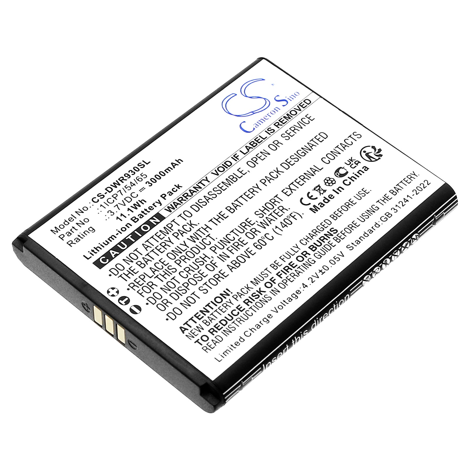CS-DWR930SL Replacement Battery – Compatible with DWR-930M