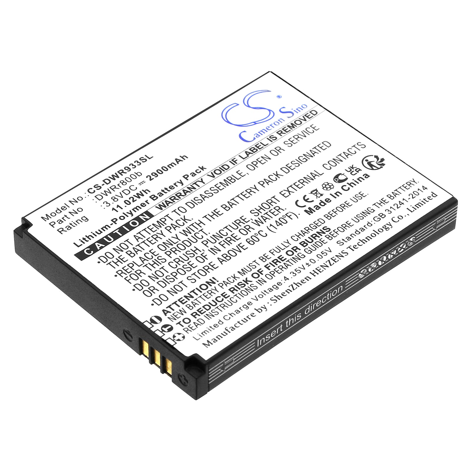 CS-DWR933SL Replacement Battery – Compatible with DWR-933 B1