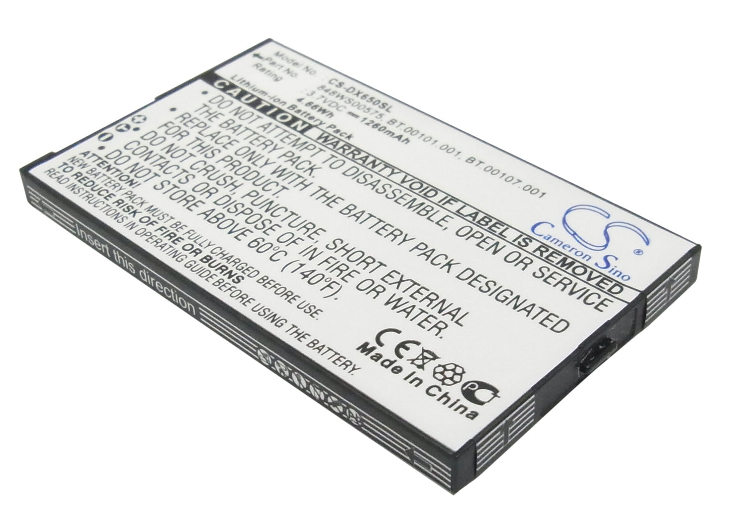3.7V 1260mAh/4.66Wh Li-ion Mobile/SmartPhone Battery for Acer
