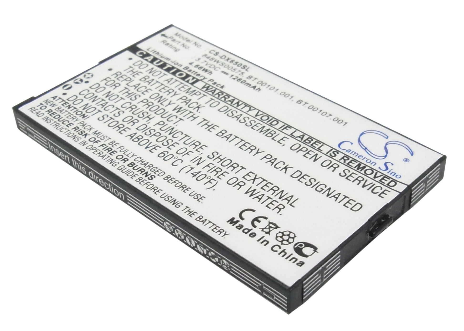 3.7V 1260mAh/4.66Wh Li-ion Mobile/SmartPhone Battery for Acer