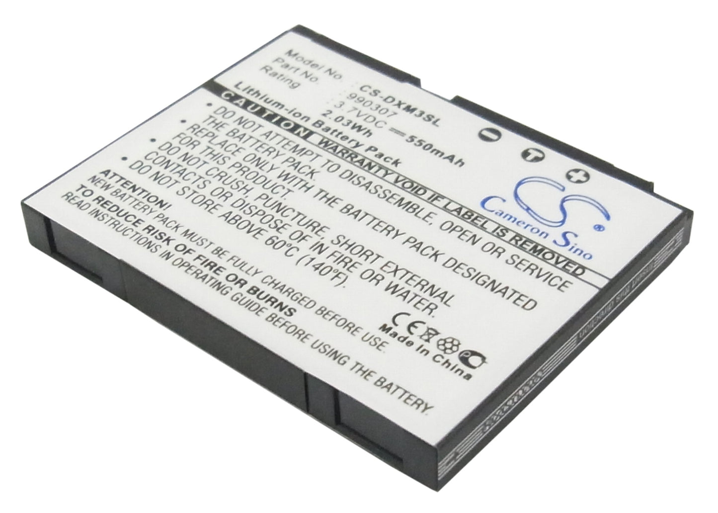 3.7V 550mAh Li-ion MP3/MP4/PMP Battery for Delphi