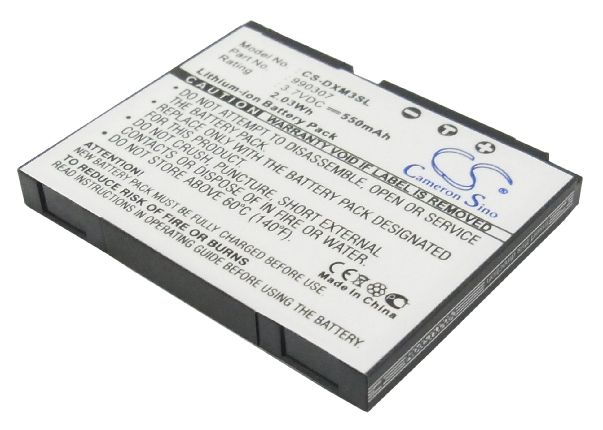 3.7V 550mAh Li-ion MP3/MP4/PMP Battery for Delphi