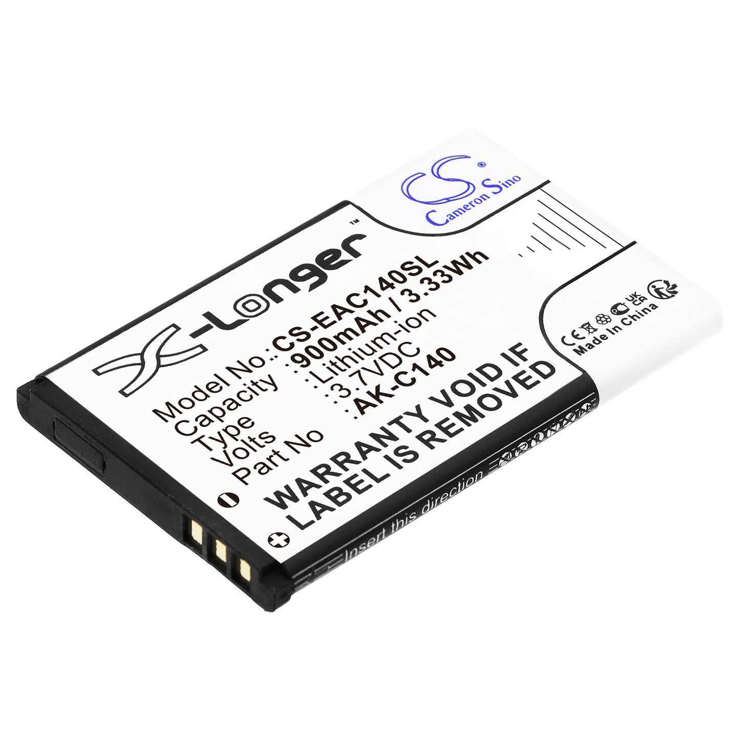 3.7V 900mAh/3.33Wh Li-ion Mobile/SmartPhone Battery for Emporia
