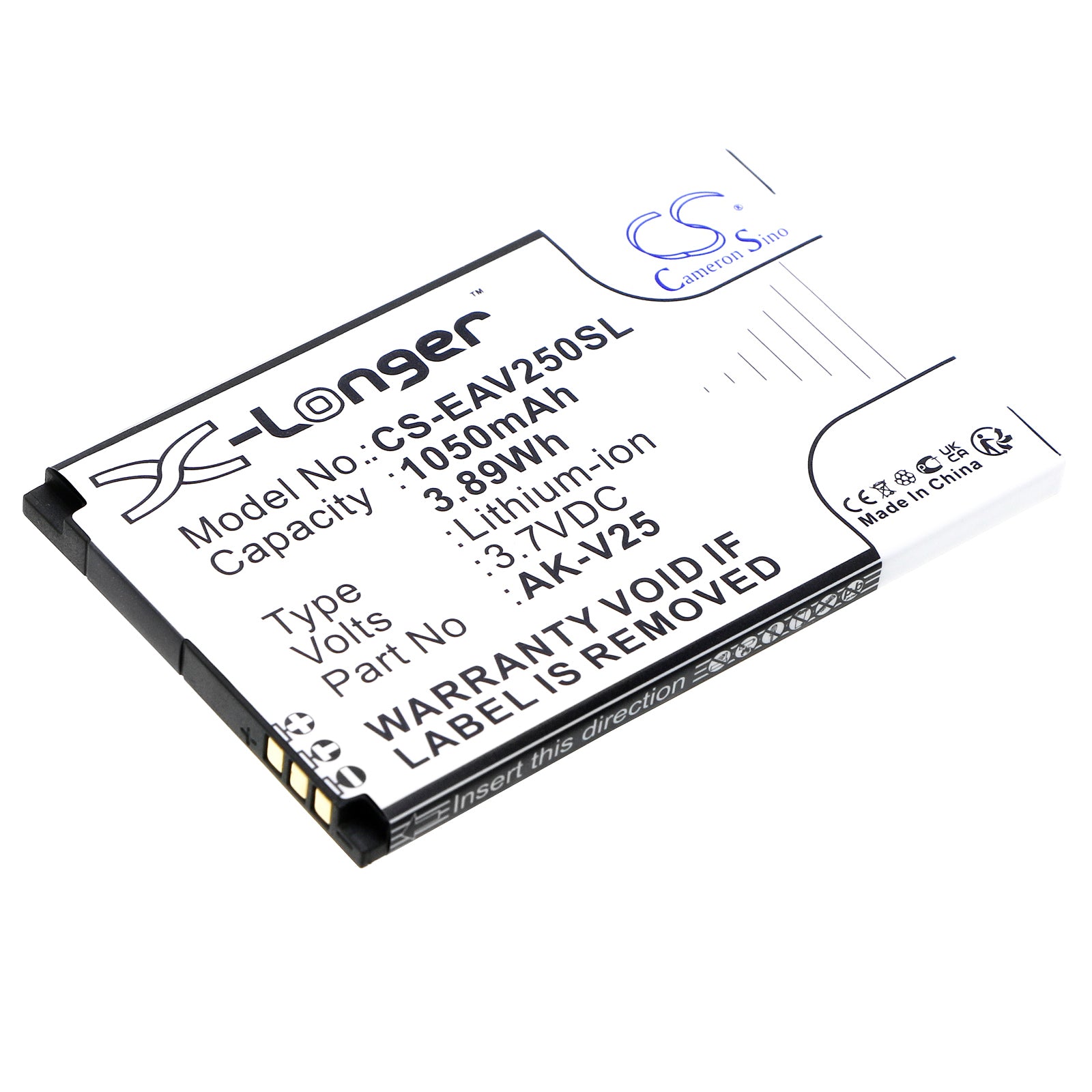 3.7V 1050mAh/3.89Wh Li-ion Mobile/SmartPhone Battery for Emporia