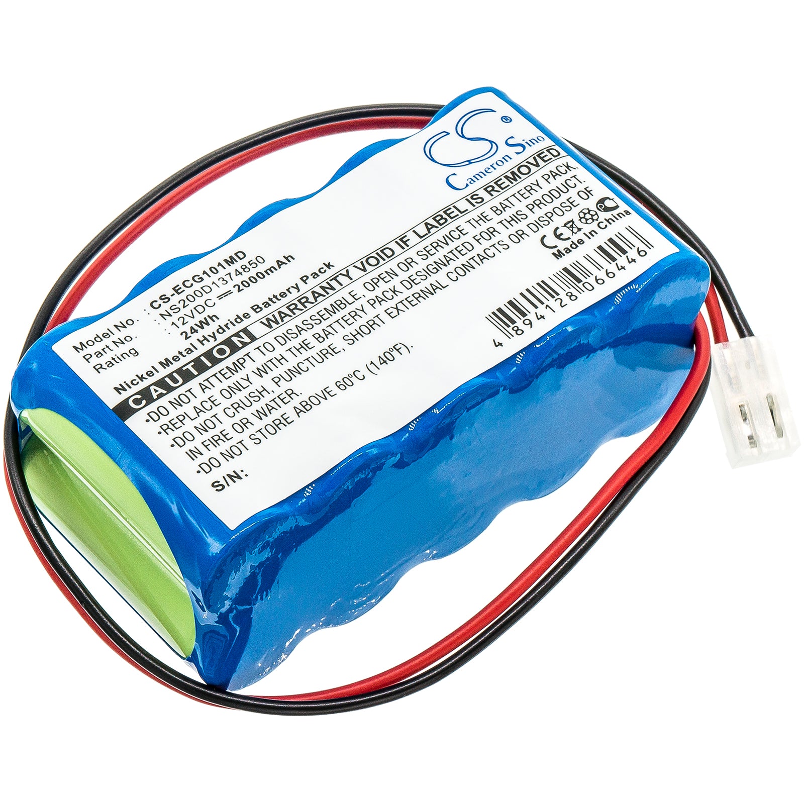 12V 2000mAh/24.0Wh Ni-MH Medical Battery for Biocare