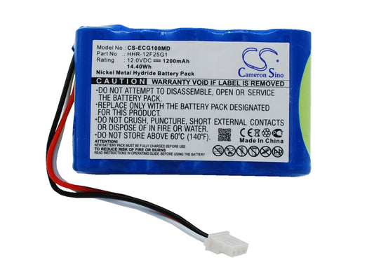12V 1200mAh/14.40Wh Ni-MH Medical Battery for Kenz Cardico